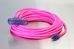 100 Foot 12/3 SJTW Industrial Grade Lighted Triple Tap Extension Cord