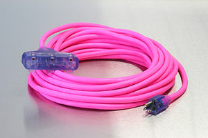 25 Foot 12/3 SJTW Industrial Grade Lighted Triple Tap Extension Cord