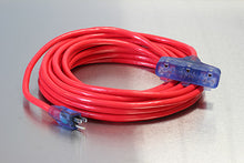 Load image into Gallery viewer, 25 Foot 12/3 SJTW Industrial Grade Lighted Triple Tap Extension Cord